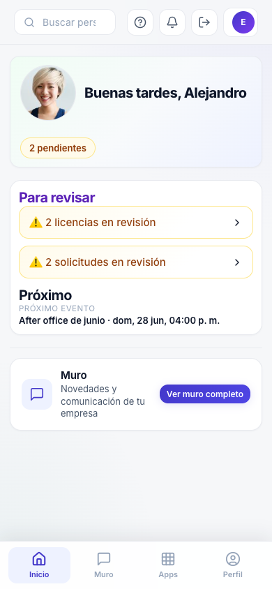 Inicio de Pulso en celular con pendientes y novedades